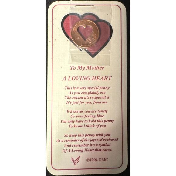 Poem and Penney A Loving Heart To My Mother 1994 DMC - Picture 1 of 5